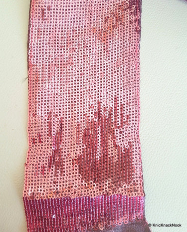 Pink Sequins Trim, Approx. 77mm wide